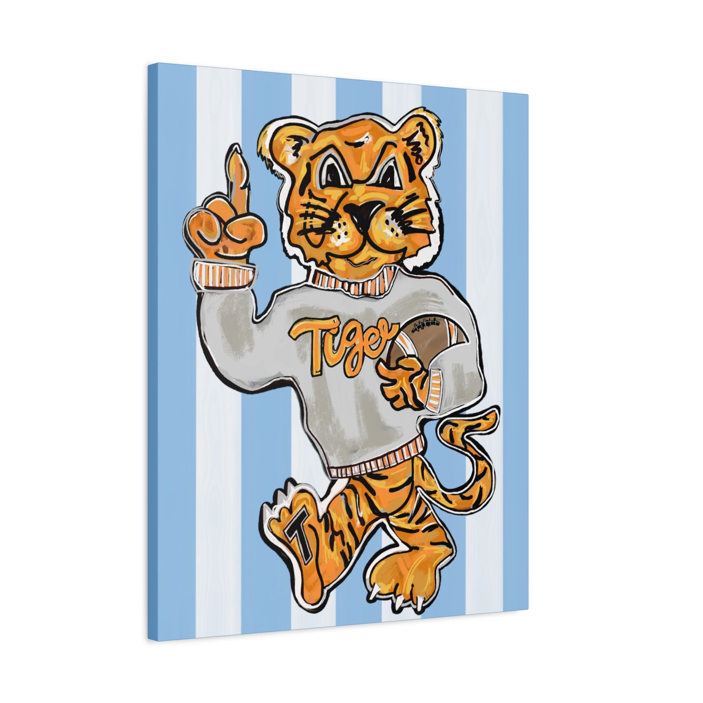 Tiger Walk Football Matte Canvas Print — Stretched Wall Art