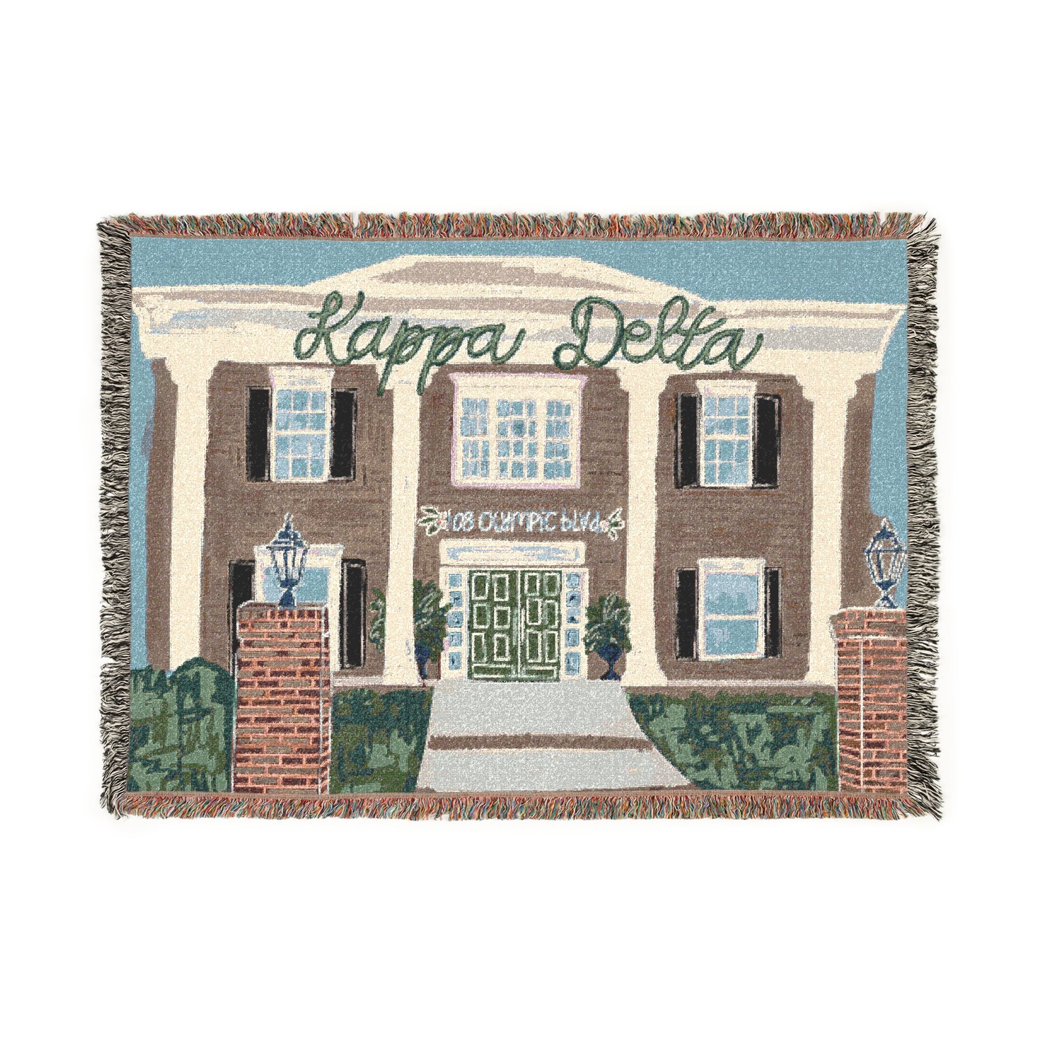 Georgia Southern Olympic Blvd. Sorority House Woven Blanket