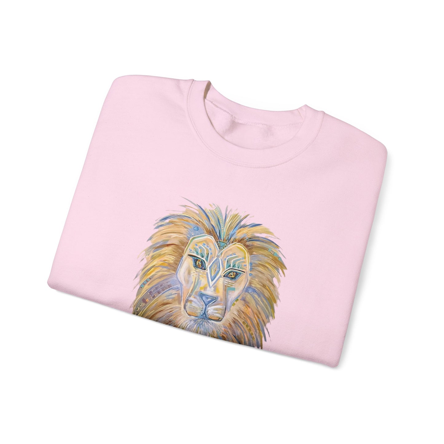 Lion Head Painting Crewneck Sweatshirt |original painting  made for Digital Artwork reproduction, Lion Portrait