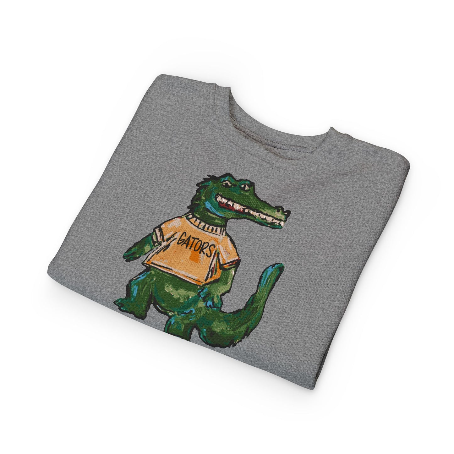 Gators Abstract Toddler Sweatshirt - 'Patriots' Retro Script Kids Crewneck, Soft Vintage-Inspired Team Pullover