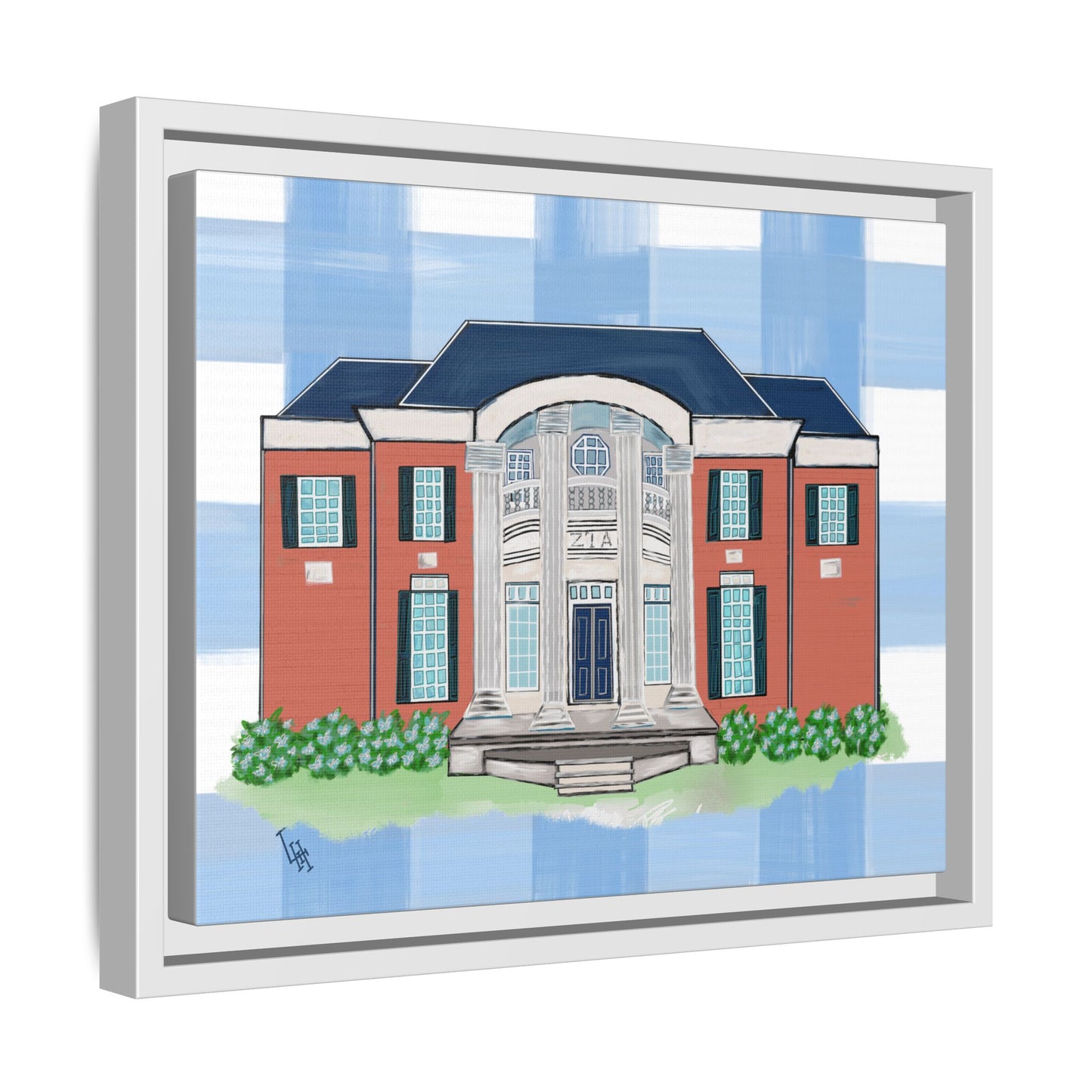 Greek Life Georgia Southern University Zeta Framed Reproduction Canvas