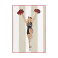 Buldldog Cheerleader Canvas Wall Art, Cheer Decoration, College Spirit Decor, Dorm Room Art, Team Pride Wall Hanging