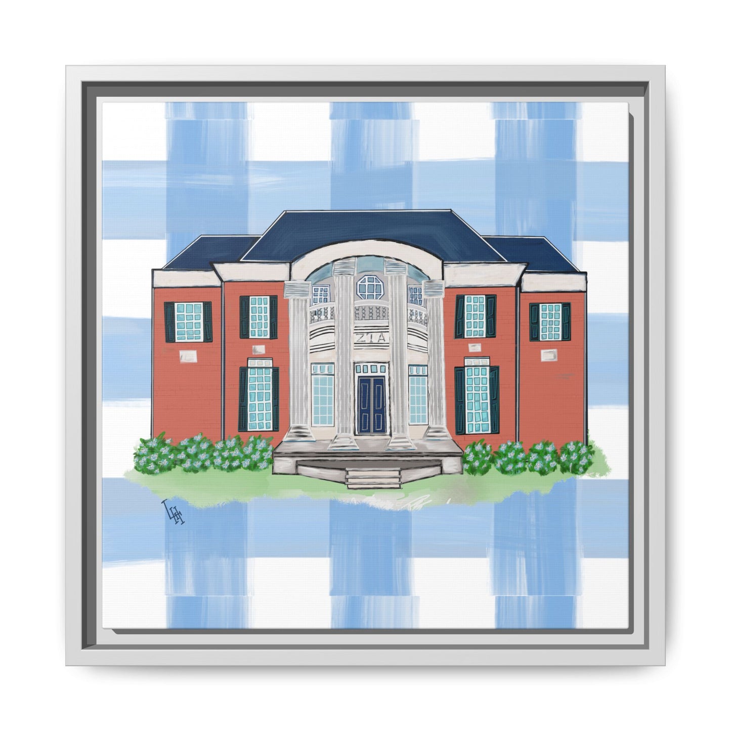 Greek Life Georgia Southern University Zeta Framed Reproduction Canvas