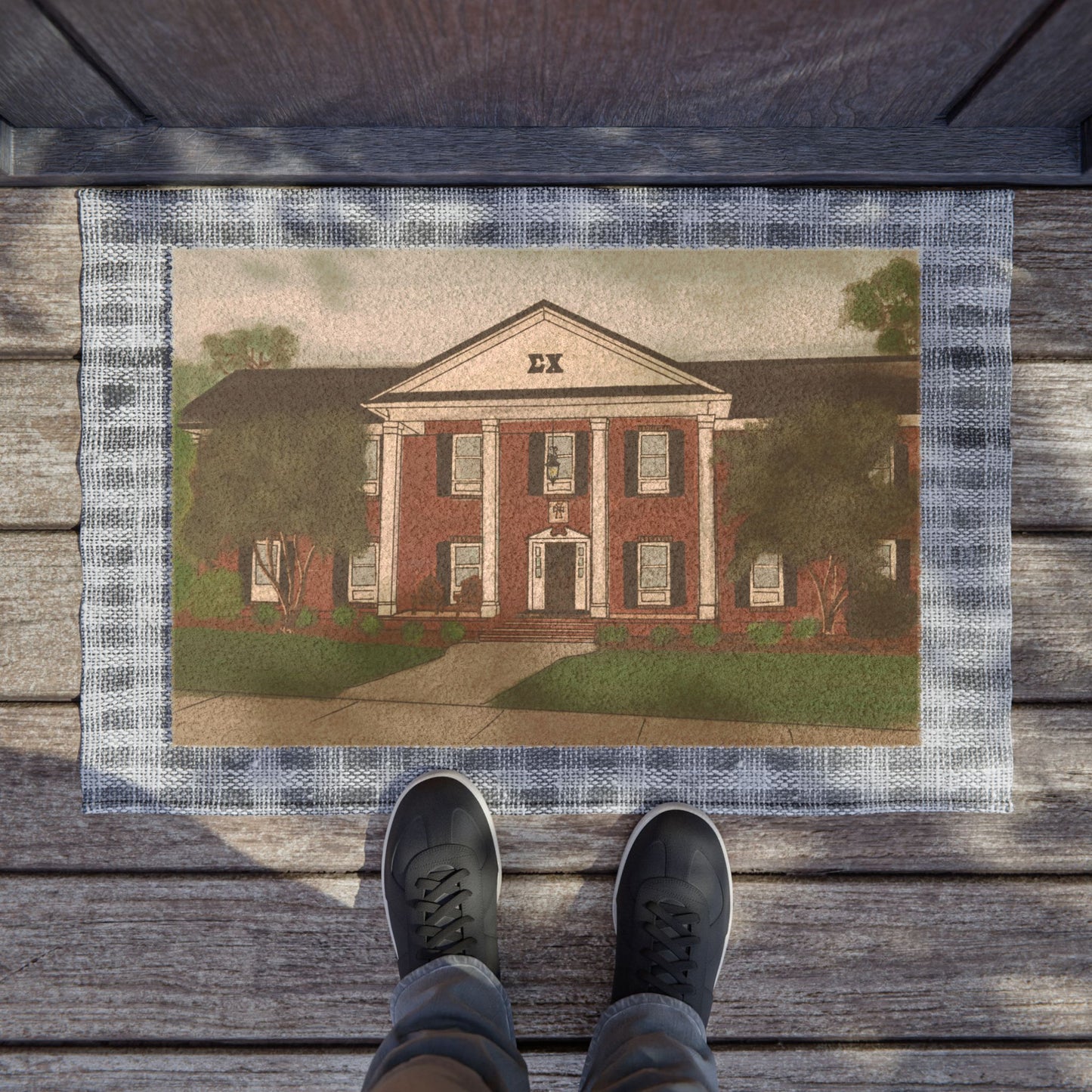 Greek Sigma Chi Georgia Southern Fraternity House Doormat | Fraternity House Entrance Mat