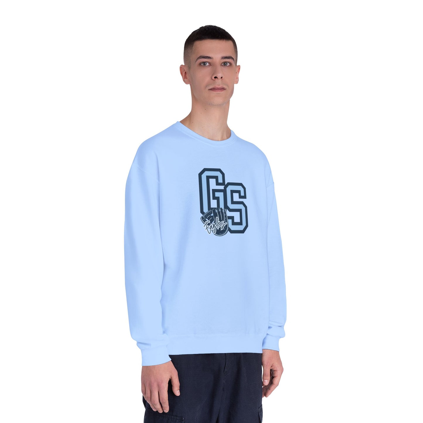Georgia Southern Eagles Baseball Crewneck Sweatshirt — Tone-on-Tone Blue