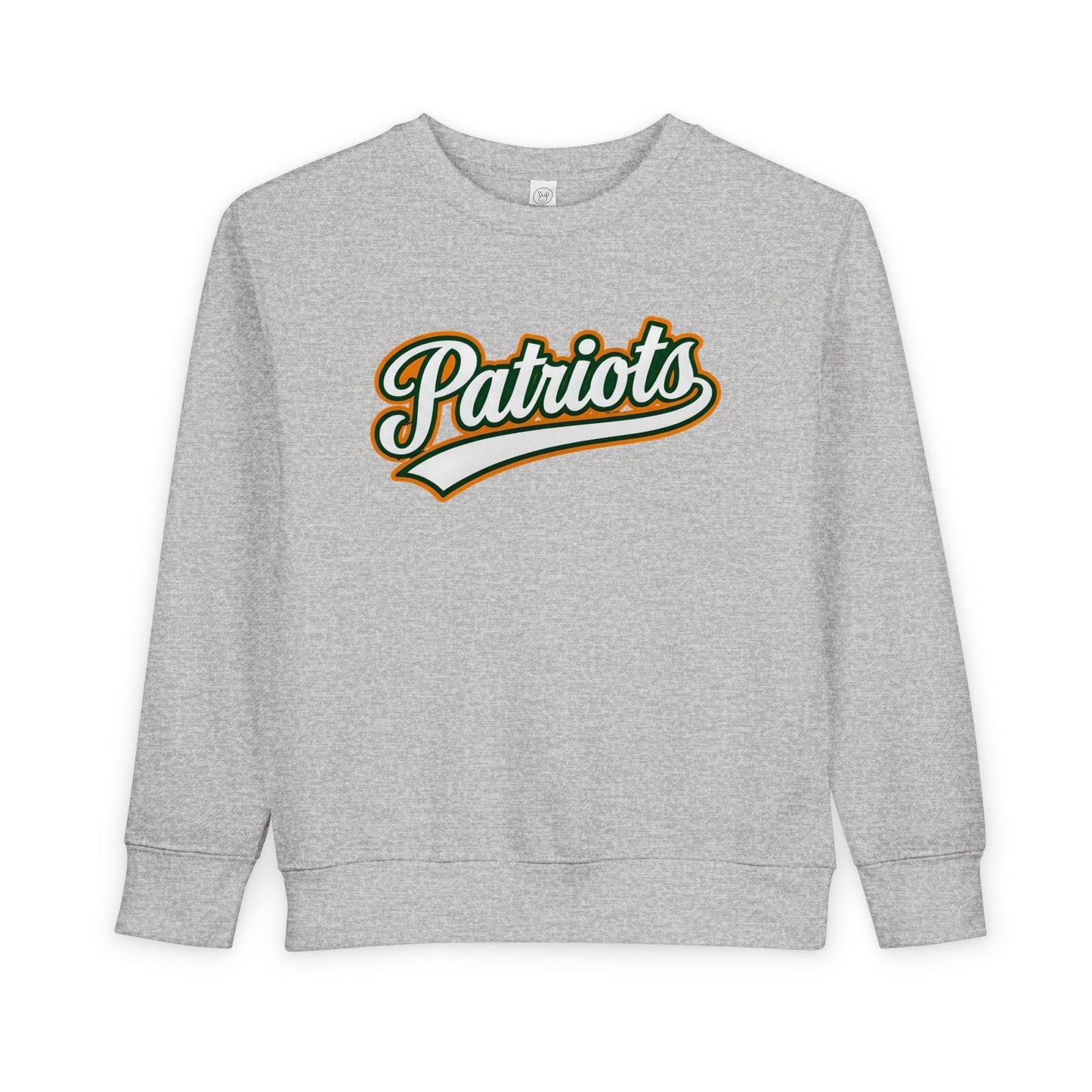 Patriots Toddler Sweatshirt - 'Patriots' Retro Script Kids Crewneck, Soft Vintage-Inspired Team Pullover
