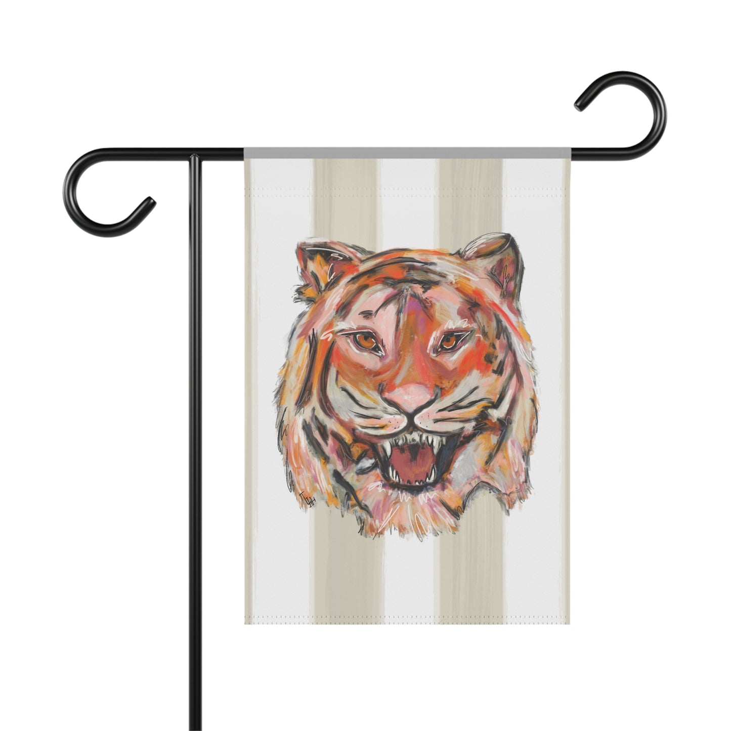Tiger Mascot Garden House Flag Banner