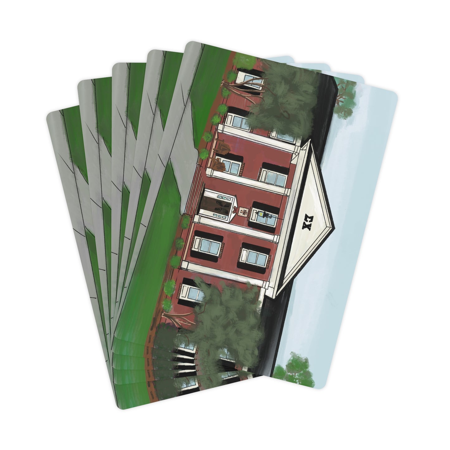 Greek Life Fraternity House Poker Cards | Georgia Southern, Hand-Painted Artwork