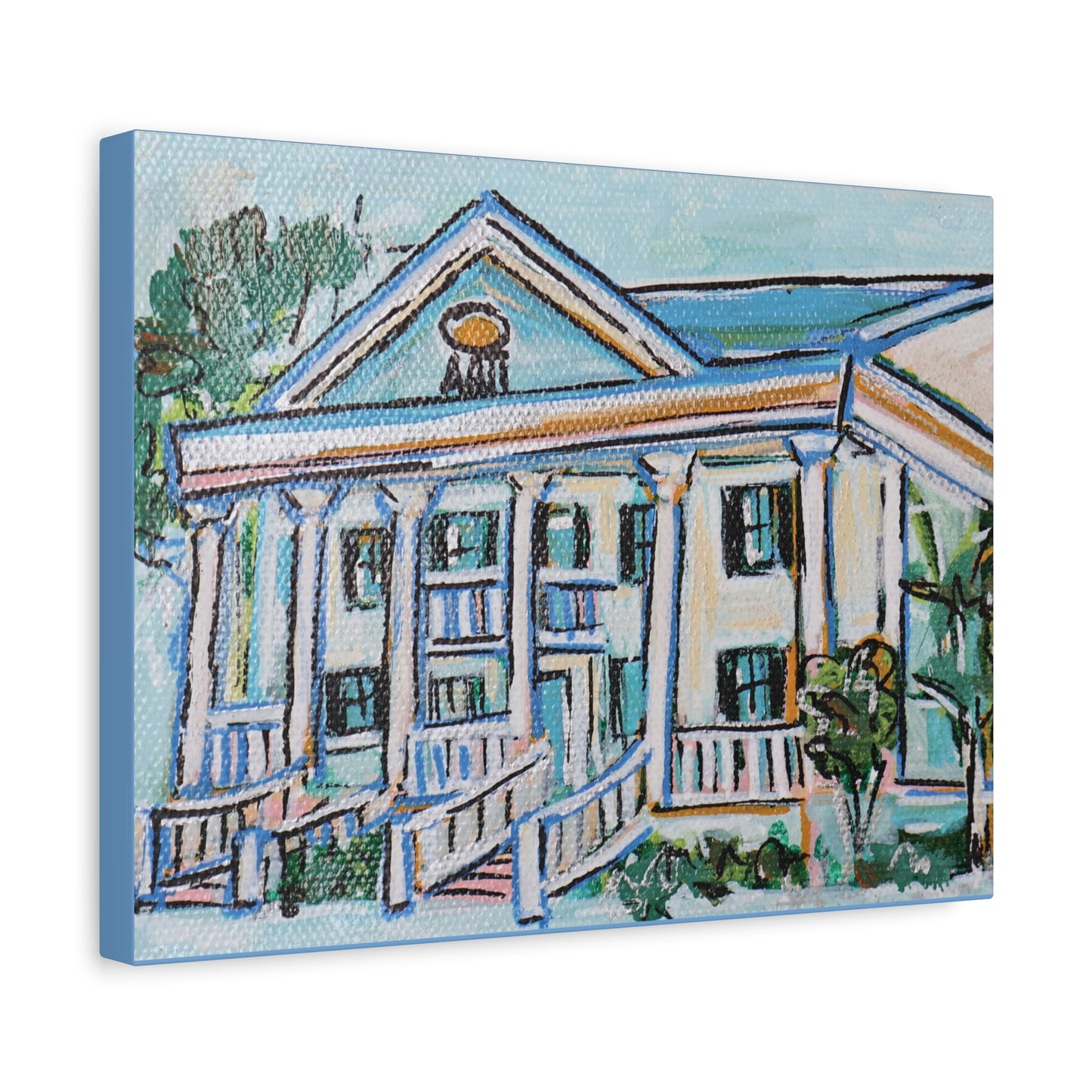Greek Row at Southern Reproduction Printed Matte Canvas, Stretched, 1.25"