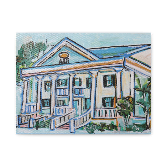 Greek Row at Southern Reproduction Printed Matte Canvas, Stretched, 1.25"