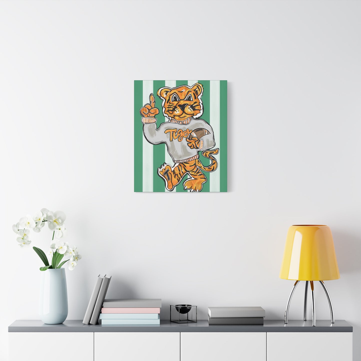 Tiger Walk Football Matte Canvas Print — Stretched Wall Art