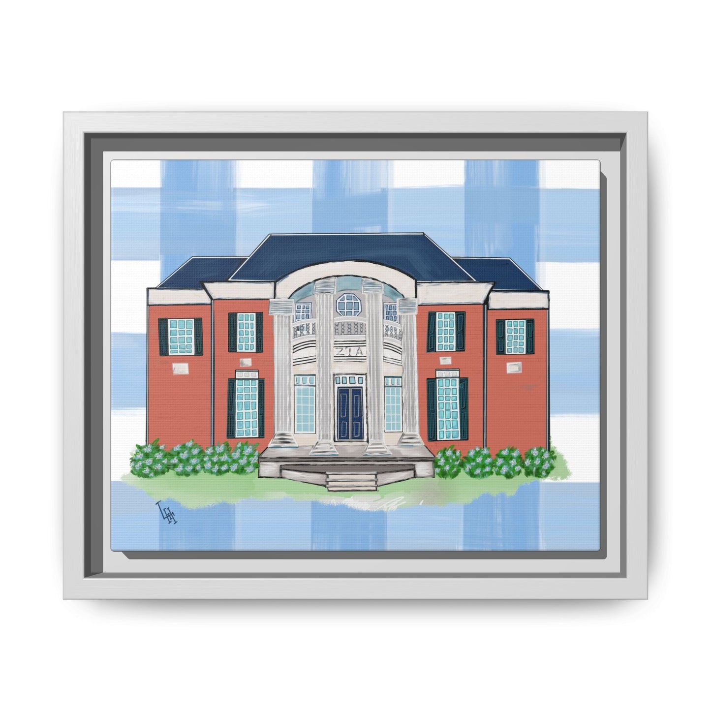 Greek Life Georgia Southern University Zeta Framed Reproduction Canvas
